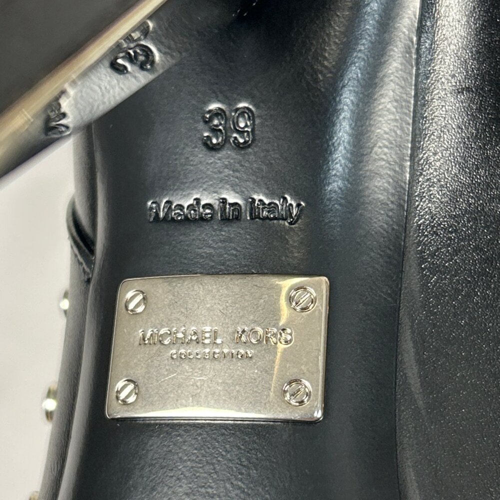 Michael Kors Collection Studded Leather Ankle Boots Italy Pointed Toe Stiletto S - Picture 10 of 15